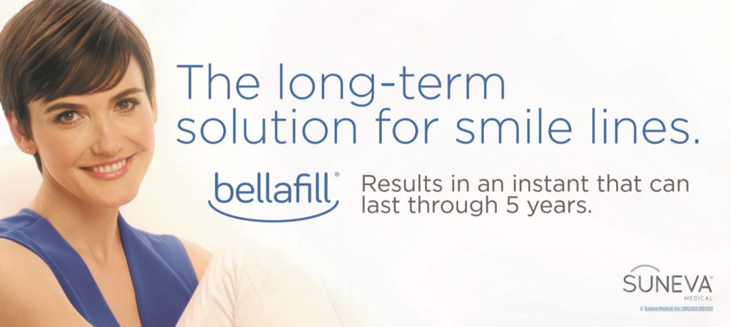 bellafill infographic with smiling model