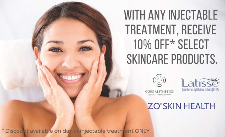 Botox ad with smiling model